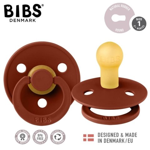 BIBS COLOUR RUST S Smoczek Uspokajający kauczuk Hevea