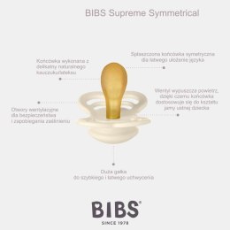 BIBS SUPREME 2-PACK BLUSH NIGHT & VANILLA NIGHT S Smoczek symetryczny kauczuk Hevea