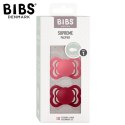 BIBS SUPREME 2-PACK CORAL & RUBY S Smoczek symetryczny kauczuk Hevea