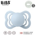 BIBS SUPREME 2-PACK IRON & BABY BLUE S Smoczek symetryczny kauczuk Hevea