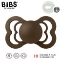 BIBS SUPREME 2-PACK RUST & MOCHA M Smoczek symetryczny kauczuk Hevea