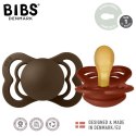 BIBS SUPREME 2-PACK RUST & MOCHA S Smoczek symetryczny kauczuk Hevea