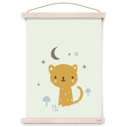 Petit Monkey - Poster Leopard pastel mint 42 x 29.7 cm