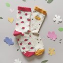 Rockahula Kids 2 pary skarpetek dla dziewczynki Strawberry Bee roz 17-19 cm