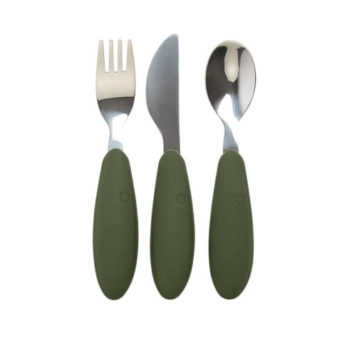 BIBS CUTLERY SET HUNTER GREEN 3 częściowy zestaw sztućców BIBS CUTLERY SET HUNTER GREEN 3 częściowy zestaw sztućców