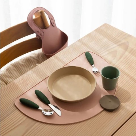 BIBS CUTLERY SET HUNTER GREEN 3 częściowy zestaw sztućców BIBS CUTLERY SET HUNTER GREEN 3 częściowy zestaw sztućców