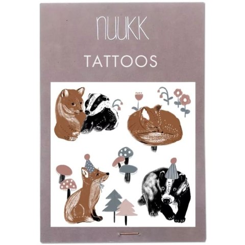 NUUKK - wegański tatuaż dla dzieci FOX AND BADGER NUUKK - wegański tatuaż dla dzieci FOX AND BADGER