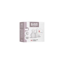 BIBS Antykolkowy smoczek silikonowy wymienny do butelek BIBS, średni przepływ, 2 PACK