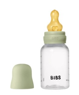 BIBS BUTELKA PLASTIC PP ze smoczkiem antykolkowym z kauczuku naturalnego, pojemność 150 ml, SAGE