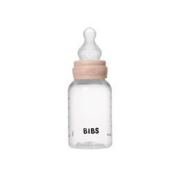 BIBS BUTELKA PLASTIC PP ze smoczkiem antykolkowym z silikonu medycznego, pojemność 150 ml, BLUSH