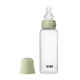 BIBS BUTELKA PLASTIC PP ze smoczkiem antykolkowym z silikonu medycznego, pojemność 270 ml, SAGE