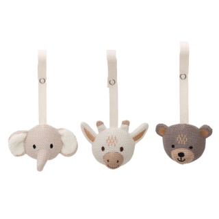 Jollein 3 zabawki interaktywne do stojaka BABYGYM ANIMALS