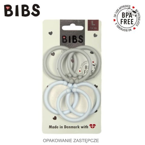 BIBS LOOPS 6-PACK - BABY BLUE & CLOUD