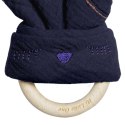 Hi Little One - Przytulanka dou dou z gryzakiem SLEEPY BUNNY z organicznej BIO bawełny Navy