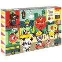 Petit Monkey - MAXI Puzzle Wesołe zwierzęta - Miasto