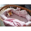 Hi Little One kokon gniazdko dla Noworodka z organicznego oddychającego BIO muślinu Baby Pink