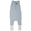 Hi Little One śpiworek dwustronny z nogawkami TOG 1,5 BIO muślin SLIM BAG BABY BLUE/JEANS roz M