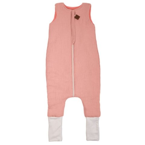 Hi Little One śpiworek dwustronny z nogawkami TOG 1,5 BIO muślin SLIM BAG BABY PINK/CORAL roz M