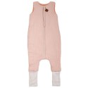 Hi Little One śpiworek dwustronny z nogawkami TOG 1,5 BIO muślin SLIM BAG BLUSH/SALMON roz S