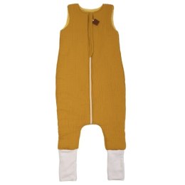 Hi Little One śpiworek dwustronny z nogawkami TOG 1,5 BIO muślin SLIM BAG MUSTARD/SUNSHINE roz M