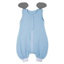 Hi Little One śpiworek do spania z nogawkami dla Niemowlaka TOG 1,0 BIO muślin ELEPHANT Baby Blue/Gray roz S