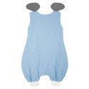 Hi Little One śpiworek do spania z nogawkami dla Niemowlaka TOG 1,0 BIO muślin ELEPHANT Baby Blue/Gray roz S