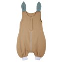 Hi Little One śpiworek do spania z nogawkami dla Niemowlaka TOG 1,0 BIO muślin SLEEPY BUNNY Beige/Tiffany roz S