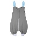 Hi Little One śpiworek do spania z nogawkami dla Niemowlaka TOG 1,0 BIO muślin SLEEPY BUNNY Gray/Baby Blue roz M