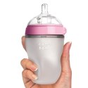 COMOTOMO - 2 antykolkowe butelki silikonowe MOM'S BREAST 150 ml Pink NEWBORN