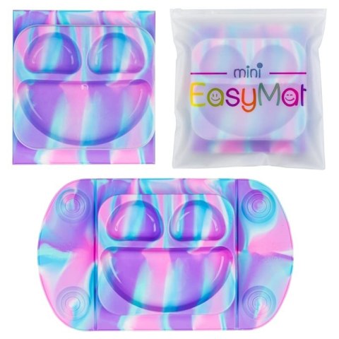 EasyTots silikonowy talerzyk trójdzielny z matą i lunchbox EasyMat Mini 2in1 UNICORN