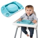 EasyTots silikonowy talerzyk z przyssawką i matą i lunchbox EasyMat Mini Max 2in1 TEAL