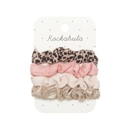 Rockahula Kids gumki do włosów dla dziewczynki 4 szt. Leopard Scrunchie