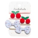 Rockahula Kids gumki do włosów dla dziewczynki 4 szt. Sweet Cherry Bow