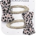 Rockahula Kids spinki do włosów dla dziewczynki 2 szt Leopard Love Twisty Bow