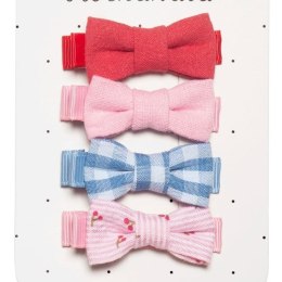 Rockahula Kids spinki do włosów dla dziewczynki 4 szt. Cherry Gingham Mini Bow