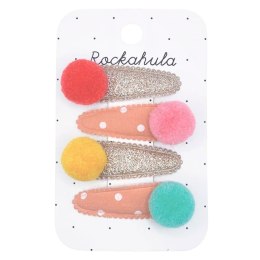 Rockahula Kids spinki do włosów dla dziewczynki 4 szt. Colour Pop Pom Pom