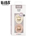 BIBS COLOUR 2-PACK BLUSH & IVORY L Smoczek Uspokajający kauczuk Hevea