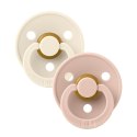 BIBS COLOUR 2-PACK BLUSH & IVORY M Smoczek Uspokajający kauczuk Hevea