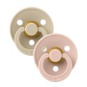 BIBS COLOUR 2-PACK BLUSH & VANILLA M Smoczek Uspokajający kauczuk Hevea