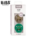 BIBS COLOUR 2-PACK DARK OAK & EVERGREEN S Smoczek Uspokajający kauczuk Hevea