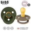 BIBS COLOUR 2-PACK DARK OAK & HUNTER GREEN S Smoczek Uspokajający kauczuk Hevea