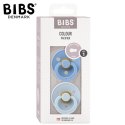 BIBS COLOUR 2-PACK SKY BLUE & BABY BLUE S Smoczek Uspokajający kauczuk Hevea