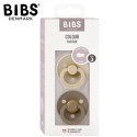 BIBS COLOUR 2-PACK VANILLA & DARK OAK L Smoczek Uspokajający kauczuk Hevea