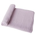 Mushie - otulacz kocyk letni 100% organic cotton Soft Mauve 120 x 120