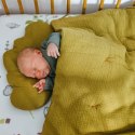 Hi Little One kołderka rożek z podusią z oddychającej organicznej BIO bawełny Baby Blue