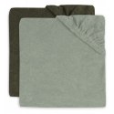 Jollein pokrowce na przewijak materac 50 x 70 cm 2 szt FROTTE Ash Green/Leaf Green